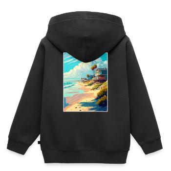 Salt Creek Beach California Vintage Travel Poster - Kids Premium Organic Hoodie - black - Back - AI Model Kid Male (0cm)