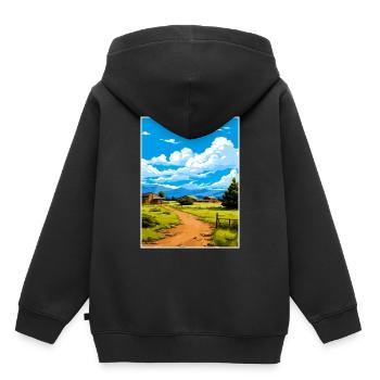 Torrey Utah affiches Vintage voyage affiche Souvenir - Sweat Premium à capuche enfant bio - noir - Dos - AI Model Kid Male (0cm)