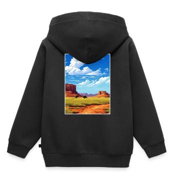 Torrey Utah affiches Vintage voyage affiche Souvenir - Sweat Premium à capuche enfant bio - noir - Dos - AI Model Kid Male (0cm)