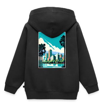 Oakland California Vintage Travel Poster Souvenir - Kids Premium Organic Hoodie - black - Back - AI Model Kid Male (0cm)