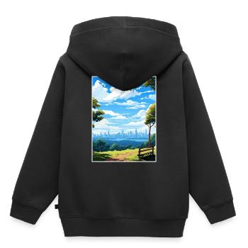 Mount Blässhuhn Tha Australien Vintage Reiseposter WPA - Kinder Premium Organic Hoodie - Schwarz - Hinten - AI Model Kid Male (0cm)