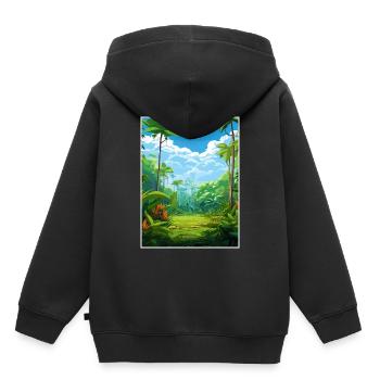 Wet Tropics Of Queensland Vintage Travel Poster - Kids Premium Organic Hoodie - black - Back - AI Model Kid Male (0cm)