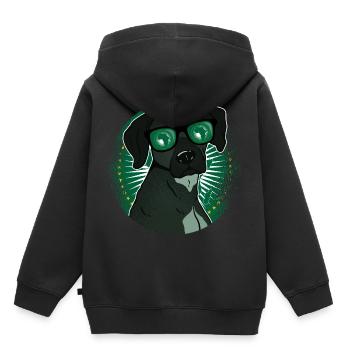 African Union - Kids Premium Organic Hoodie - black - Back - AI Model Kid Male (0cm)
