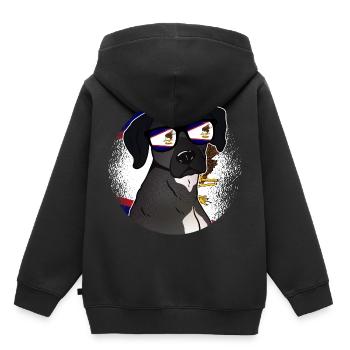 Amerikanisch-Samoa - Kinder Premium Organic Hoodie - Schwarz - Hinten - AI Model Kid Male (0cm)