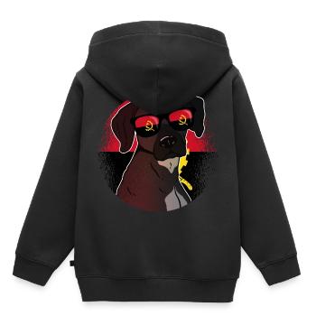Angola - Sweat Premium à capuche enfant bio - noir - Dos - AI Model Kid Male (0cm)