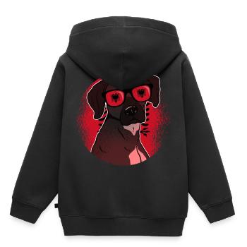 Albania - Kids Premium Organic Hoodie - black - Back - AI Model Kid Male (0cm)