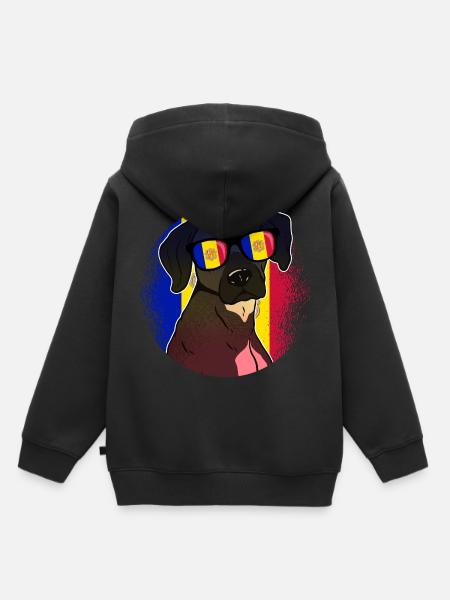 Andorra - Kinder Premium Organic Hoodie - Schwarz
