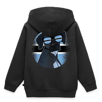 Botswana - Kinder Premium Organic Hoodie - Schwarz - Hinten - AI Model Kid Male (0cm)