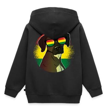 Bolivie - Sweat Premium à capuche enfant bio - noir - Dos - AI Model Kid Male (0cm)