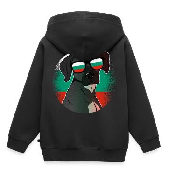 Bulgaria - Kids Premium Organic Hoodie - black - Back - AI Model Kid Male (0cm)
