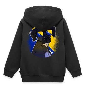 Bosnien und Herzegowina - Kinder Premium Organic Hoodie - Schwarz - Hinten - AI Model Kid Male (0cm)