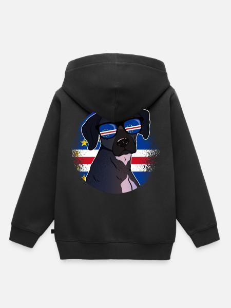 Cap Vert - Sweat Premium à capuche enfant bio - noir