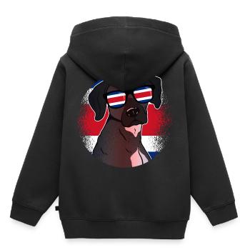 Costa Rica - Kinder Premium Organic Hoodie - Schwarz - Hinten - AI Model Kid Male (0cm)