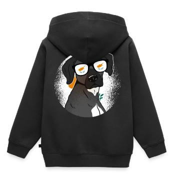 Zypern - Kinder Premium Organic Hoodie - Schwarz - Hinten - AI Model Kid Male (0cm)