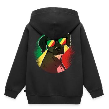 Kongo Republik - Kinder Premium Organic Hoodie - Schwarz - Hinten - AI Model Kid Male (0cm)