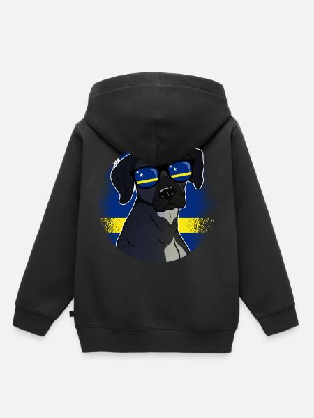 Curaçao - Kinder Premium Organic Hoodie - Schwarz