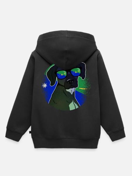Weihnachtsinsel - Kinder Premium Organic Hoodie - Schwarz