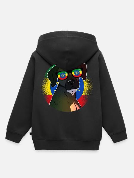 Äthiopien - Kinder Premium Organic Hoodie - Schwarz