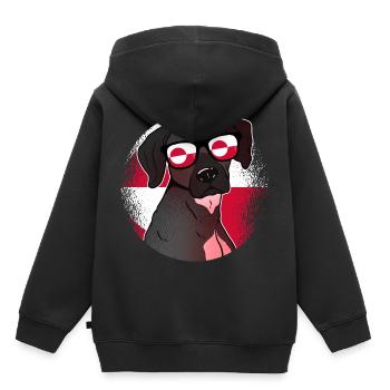 Groenland - Sweat Premium à capuche enfant bio - noir - Dos - AI Model Kid Male (0cm)