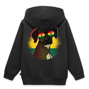Ghana - Kids Premium Organic Hoodie - black - Back - AI Model Kid Male (0cm)
