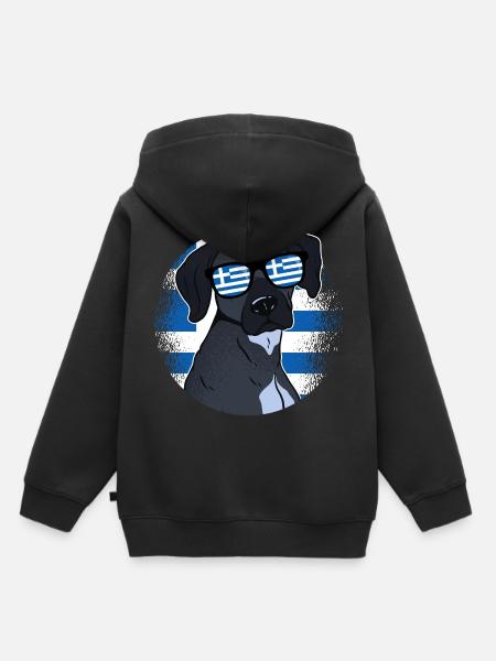 Griechenland - Kinder Premium Organic Hoodie - Schwarz