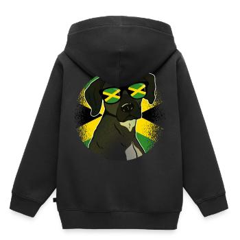 Jamaïque - Sweat Premium à capuche enfant bio - noir - Dos - AI Model Kid Male (0cm)