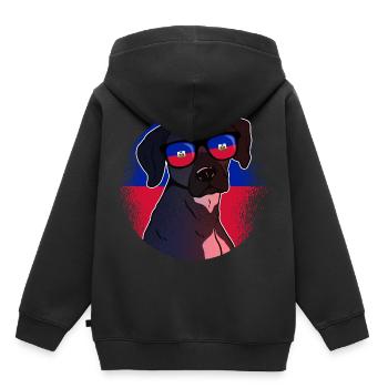 Haïti - Sweat Premium à capuche enfant bio - noir - Dos - AI Model Kid Male (0cm)
