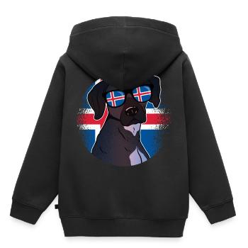 Island - Kinder Premium Organic Hoodie - Schwarz - Hinten - AI Model Kid Male (0cm)