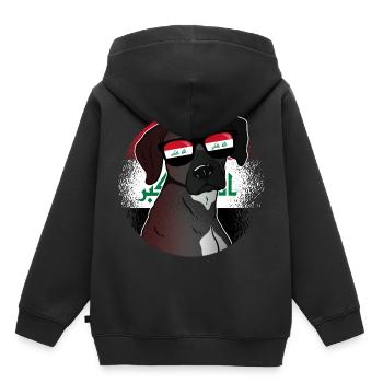 Irak - Sweat Premium à capuche enfant bio - noir - Dos - AI Model Kid Male (0cm)