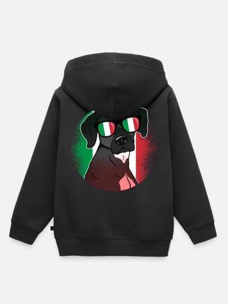 Italien - Kinder Premium Organic Hoodie - Schwarz