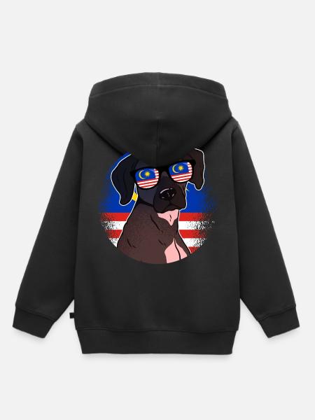 Malaysia - Kinder Premium Organic Hoodie - Schwarz