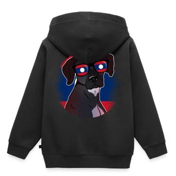 Laos - Sweat Premium à capuche enfant bio - noir - Dos - AI Model Kid Male (0cm)
