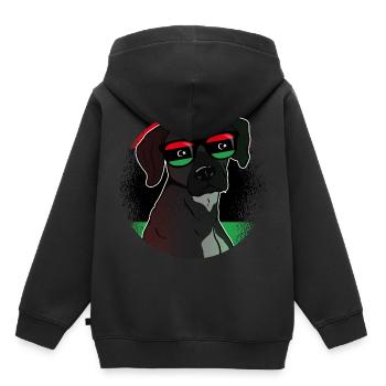 Libya - Kids Premium Organic Hoodie - black - Back - AI Model Kid Male (0cm)