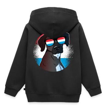 Luxemburg - Kinder Premium Organic Hoodie - Schwarz - Hinten - AI Model Kid Male (0cm)