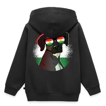 Kurdistan - Sweat Premium à capuche enfant bio - noir - Dos - AI Model Kid Male (0cm)