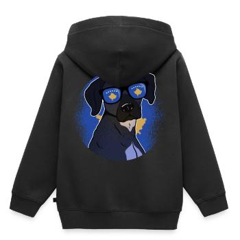 Kosovo - Kinder Premium Organic Hoodie - Schwarz - Hinten - AI Model Kid Male (0cm)