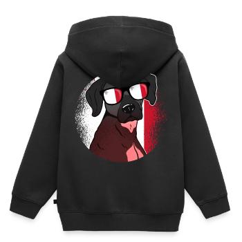 Malte - Sweat Premium à capuche enfant bio - noir - Dos - AI Model Kid Male (0cm)