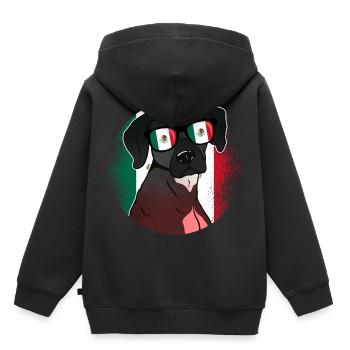 Mexiko - Kinder Premium Organic Hoodie - Schwarz - Hinten - AI Model Kid Male (0cm)