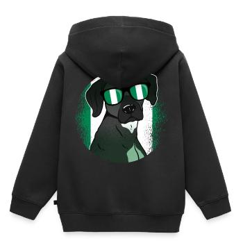 Nigeria - Kids Premium Organic Hoodie - black - Back - AI Model Kid Male (0cm)