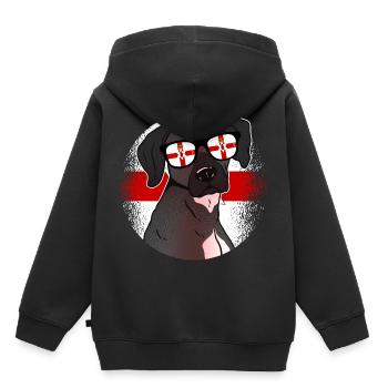 Irlande du Nord - Sweat Premium à capuche enfant bio - noir - Dos - AI Model Kid Male (0cm)