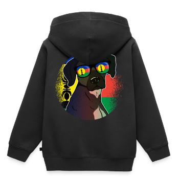 Neukaledonien - Kinder Premium Organic Hoodie - Schwarz - Hinten - AI Model Kid Male (0cm)