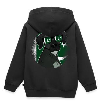 Pakistan - Sweat Premium à capuche enfant bio - noir - Dos - AI Model Kid Male (0cm)