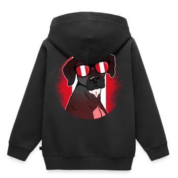 Peru - Kinder Premium Organic Hoodie - Schwarz - Hinten - AI Model Kid Male (0cm)