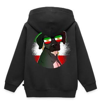 Perse - Sweat Premium à capuche enfant bio - noir - Dos - AI Model Kid Male (0cm)
