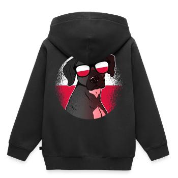 Polen - Kinder Premium Organic Hoodie - Schwarz - Hinten - AI Model Kid Male (0cm)