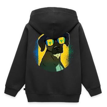 St. Vincent und die Grenadinen - Kinder Premium Organic Hoodie - Schwarz - Hinten - AI Model Kid Male (0cm)