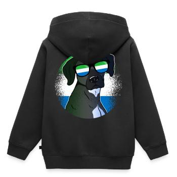 Sierra Leone - Kinder Premium Organic Hoodie - Schwarz - Hinten - AI Model Kid Male (0cm)