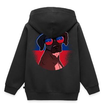 Samoa - Kinder Premium Organic Hoodie - Schwarz - Hinten - AI Model Kid Male (0cm)