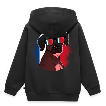 Republik Maluku Selatan - Kinder Premium Organic Hoodie - Schwarz - Hinten - AI Model Kid Male (0cm)