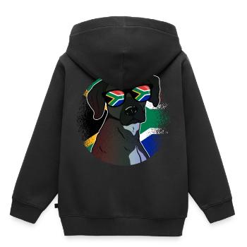 Südafrika - Kinder Premium Organic Hoodie - Schwarz - Hinten - AI Model Kid Male (0cm)